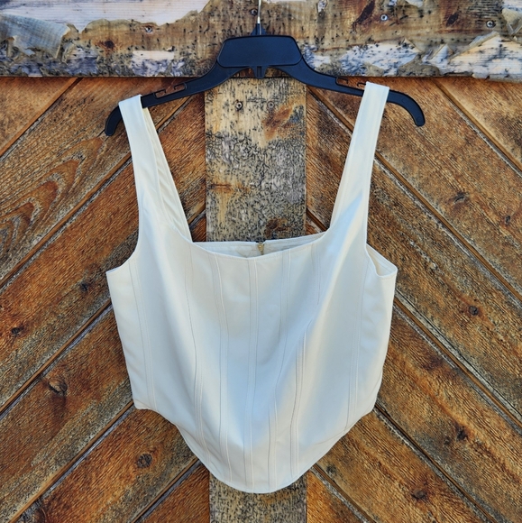 Sincerly Jules Tops - NWT Sincerely Jules Faux Corset Crop Tank Top